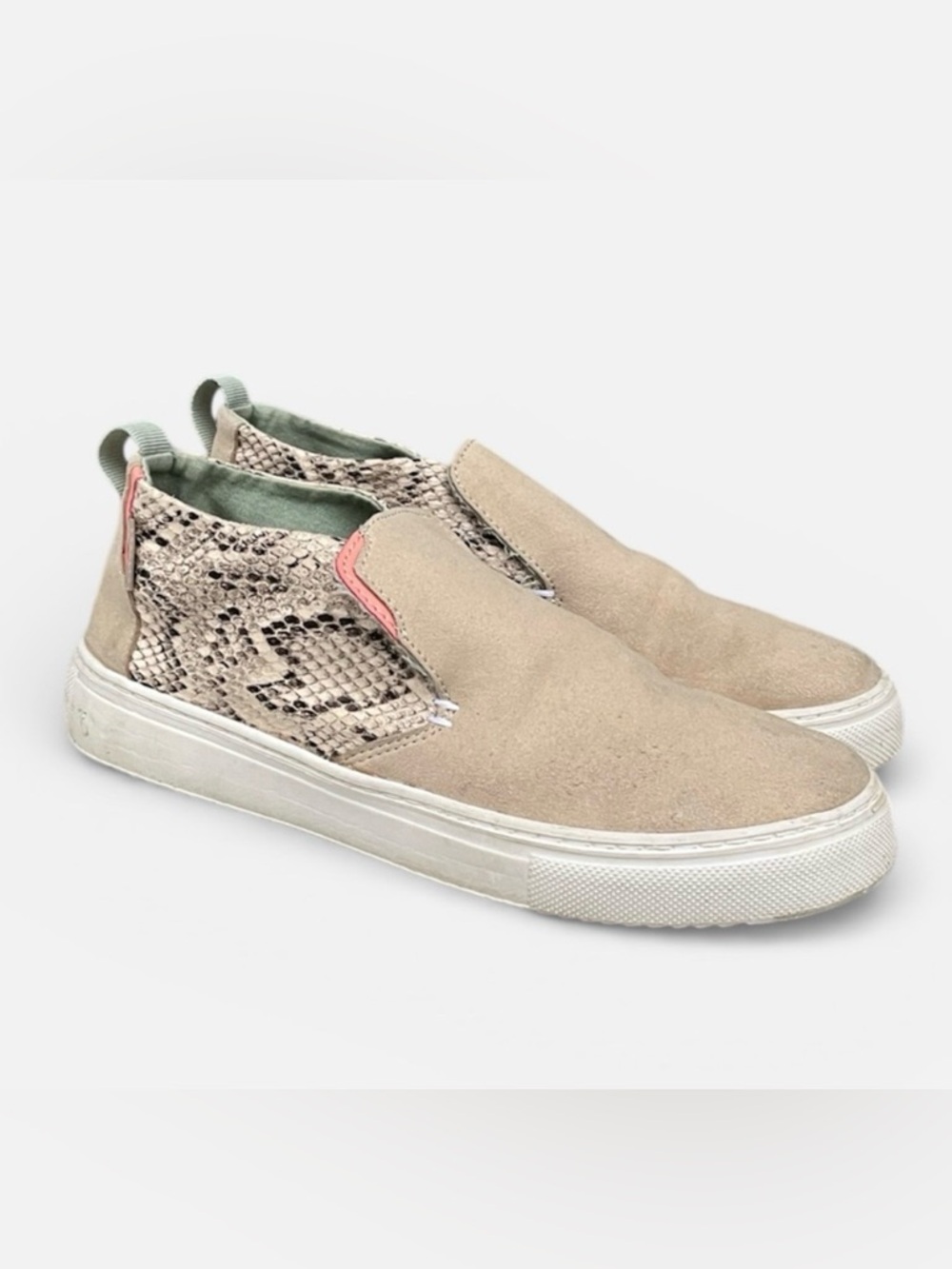 Hey Dude Peyton Women's Slip-on Shoe in Snake Beige Size 8
